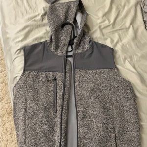 Fleece vest w/ hood